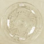 Royal Doulton cut glass crystal fruit bowl: 33cm diameter