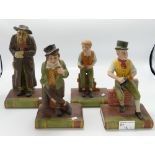 A collection of Aynsley China Dickens character figures: comprising Sam Weller,Oliver Twist,