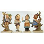 Goebel figures to include: Apple Tree Girl, Apple Tree Boy, school Boy & Post Boy,