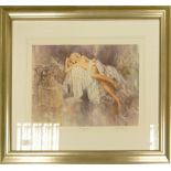 Large Limited Edition Reclining Nude Print:
