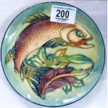 Moorcroft Trout Plate : Diameter 15.5cm.