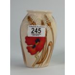 Moorcroft Harvest poppy vase: Designed by Emma Bossons, height 10.