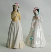 Royal Doulton Lady Figures: Julia HN2706 & Summer Stroll HN4406(2)