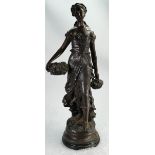 Large Bronze Figure of a Lady: height 75cm