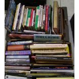 A large collection of books: varied topics and themes, chess, history, space etc (2 trays).
