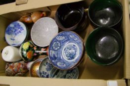 A mixed collection of oriental items to include: bowls, ornaments, figures etc