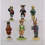 Royal Doulton Bunnykins to include Brownie DB61: Irishman DB178, Be Prepared DB56, School Master