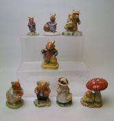 Royal Doulton Brambley Hedge Figures to include: Dusty's Buns DBH51, Mr Apple DBH53, In The Brambles