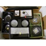 A collection of Japanese boxed dinner sets: together with bowls