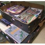 A large collection of books: varied titles and themes, travel, Star Wars etc (3 trays).