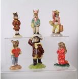 Royal Doulton Bunnykins to include Paperboy DB72: airman DB199, Brownie DB61, Bedtime DB63, Father