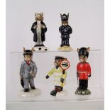 Royal Doulton Bunnykins to include Guardsman DB127:Policeman DB64, Lawyer DB214, Lollipopman DB65