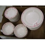 Churchill Vanity Fayre dinnerware items: 24 each of dinner plates, side plates and bowls.