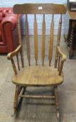 Oak rocking chair: