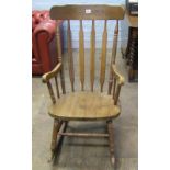 Oak rocking chair: