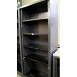 Bisley metal shelving unit: 100cm wide x 223cm high x 47cm deep