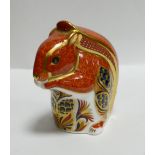 Royal Crown Derby Squirrel: gold stopper