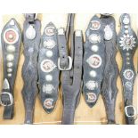 A collection of shire horse leather show dressings: