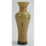 A 20th century Caithness Art Nouveau style studio glass vase: on sand ground with black and grey