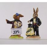 Royal Doulton Bunnykins figures: The Artist DB13 and Magician DB126. (2)