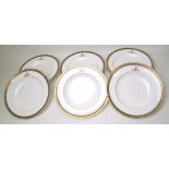 Y.Goode & Co, Minton crested soup bowls: (6) diameter 23cm