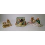 Royal Doulton Brambley Hedge Figures to include: Mrs Toadflax Decorates Cake DBH52, The Ice Wall