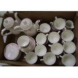 Churchill Vanity Fayre tea ware items: 24 cups, 24 saucers and 2 coffee pots.