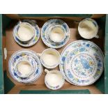 A collection of Mason's Regency tea and dinner ware: to include 2 dinner plates, large cups, 2