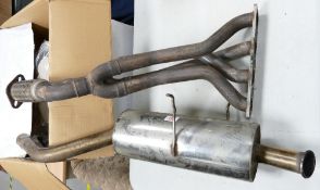 Used classic mini copper stainless steel exhaust and manifold: (2)