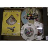A mixed collection of ceramic items: Pen Delfin Nursery ware boxed set, Balloon Man plate (2nds) and