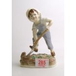 Royal Worcester figurine: Saturday's Child Works Hard for a Living.