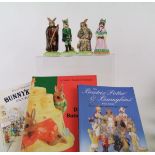 Royal Doulton Bunnykins figures : Maid Marion DB245, Robin Hoood DB244, Frair Tuck DB246 ( ear