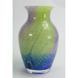 Caithness large glass vase: height 25cm