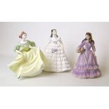 Three Coalport figurines: Melanie, Julia and Beth: all with minor faults (3).