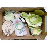 A collection of Carlton ware items: to include Leaf dishes and perserve pot, Australian pin