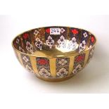 A large KLM Staffordshire Imari patterned fruit bowl: 27cm in diameter.