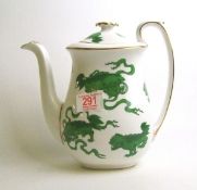 A Wedgwood Chinese Tigers pattern coffee pot: