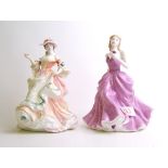 Royal Doulton figure Rose: HN3709 together with Victoria HN4623 (2).