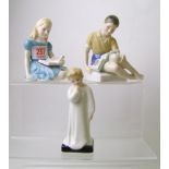 Royal Doulton figures: Alice HN2158, Treasure Island HN2243 and Darling HN1985 (3).