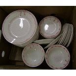 Churchill Vanity Fayre dinnerware items: 24 each of dinner plates, side plates and bowls.