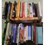 A large collection of books: varied topics and themes, history, space, chess etc (2 trays).