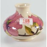 Moorcroft Squat Pink Magolia Vase: height 11cm