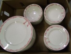 Churchill Vanity Fayre dinnerware items: 24 each of dinner plates, side plates and bowls.