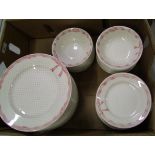 Churchill Vanity Fayre dinnerware items: 24 each of dinner plates, side plates and bowls.