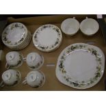 Royal Doulton Larchmont part tea set: 6 trios and a cake plate.