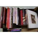 A large collection of books: with an Erotic theme, Fanny Hill, Kama Sutra, etc (1 tray).