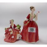 Royal Doulton Figures Flower of Love HN3970 & Lydia HN1908(2)