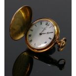 Helvetia gold plated full hunter pocket watch: