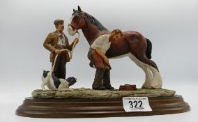 Border Fine Arts Shire Horse figure group: