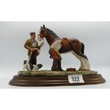 Border Fine Arts Shire Horse figure group: